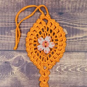 Vintage 2 Flower on Orange