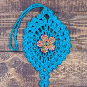 Southwest Pink Flower on Turquoise