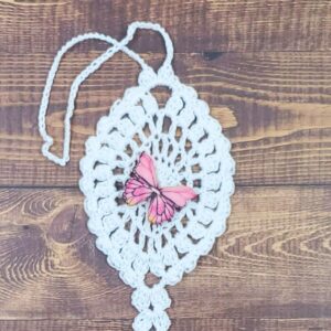 Pink Butterfly on White