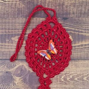 Red Multicolor Butterfly on Red