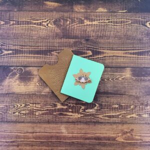 Brown Pink & Blue Moth Enamel Pin