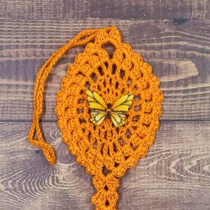 Yellow Butterfly on Orange