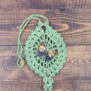 Vintage Butterfly on Sage Green