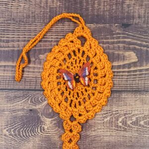 Red Multicolor Butterfly on Orange