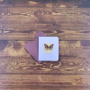 Floral & Black Butterfly Enamel Pin