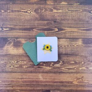 Sunflower with Leaves Enamel Pin
