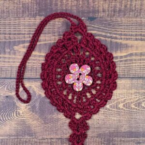 Magenta Mandala Flower on Burgundy