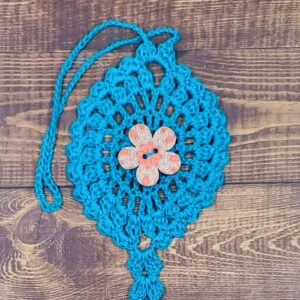 Vintage 2 Flower on Turquoise