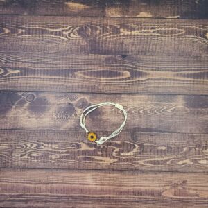 Boho Adjustable Sunflower Bracelet Cream