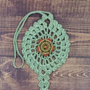 Sunburst Flower on Sage Green