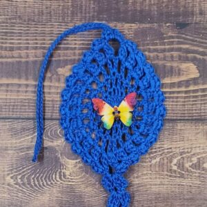 Rainbow Butterfly on Royal Blue