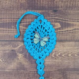 Prairie Green Butterfly on Turquoise