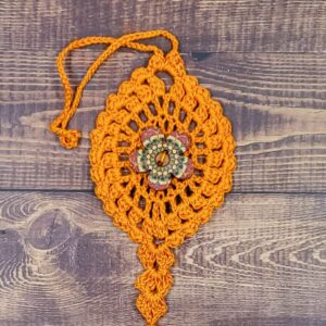 Sunburst Flower on Orange