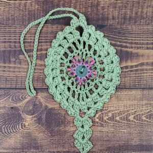 Trippy Flower on Sage Green