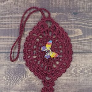 Colorburst Butterfly on Burgundy