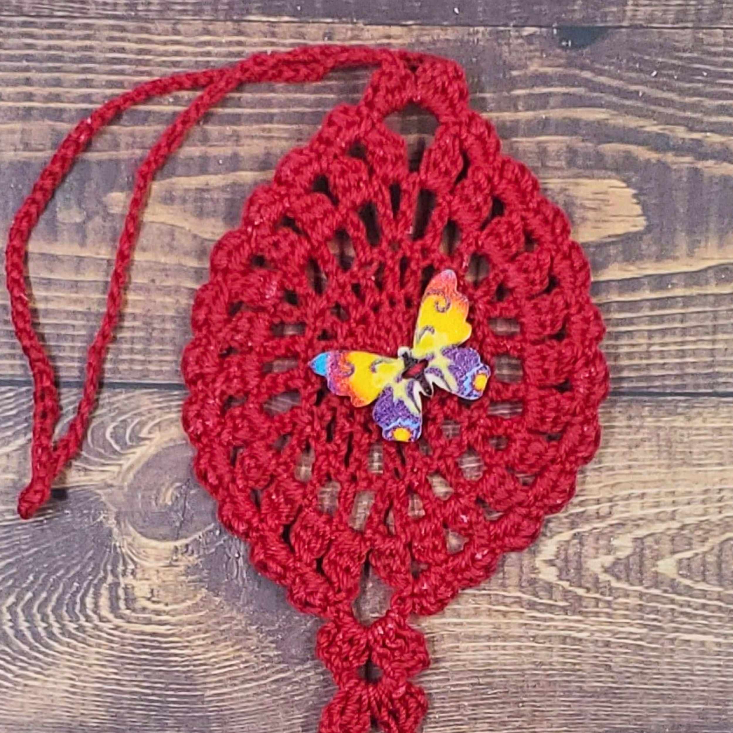 Color Burst Butterfly on Red Flutter Charm