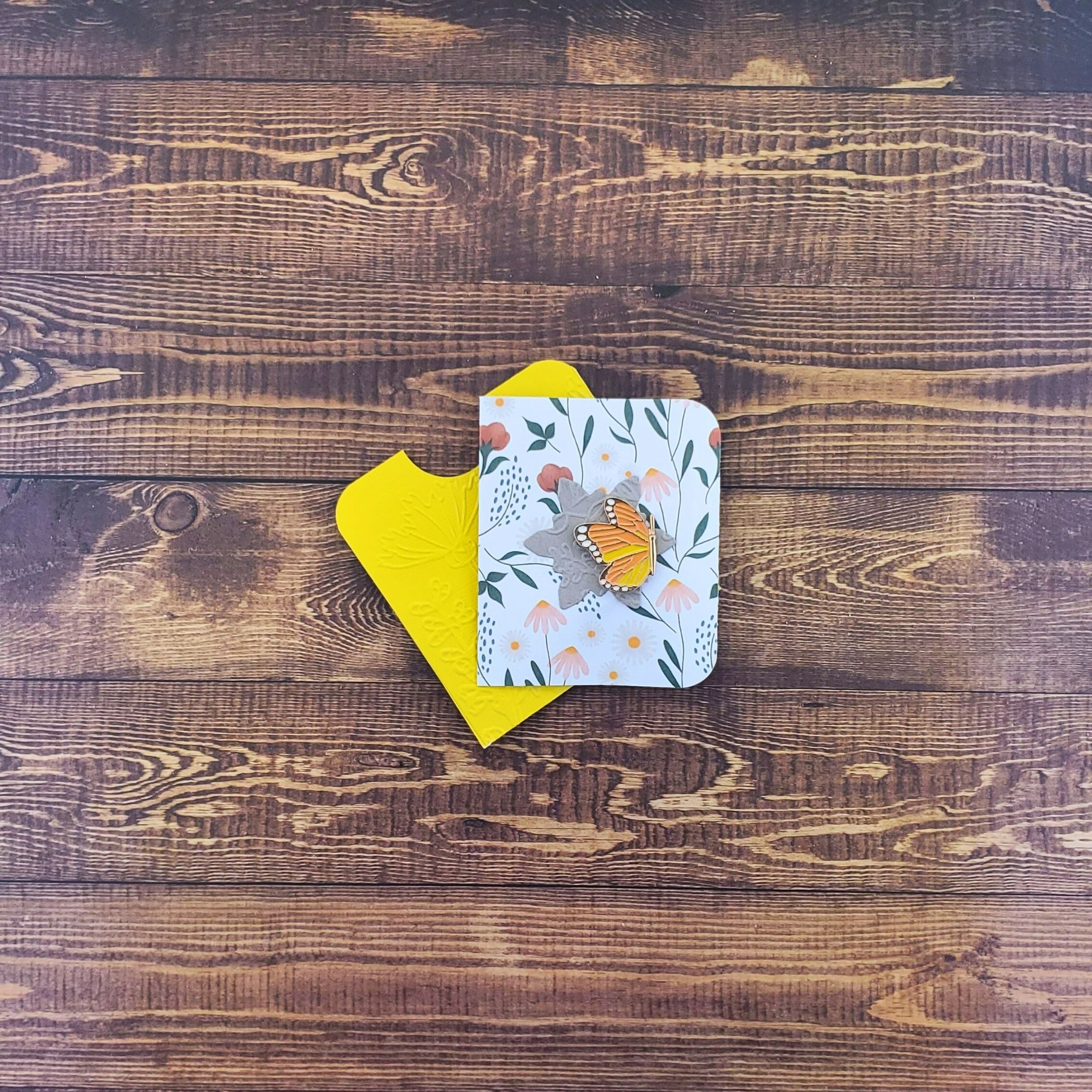 Orange & Yellow Butterfly Enamel Pin