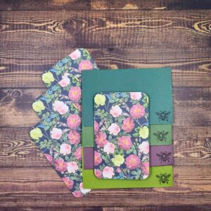 Roses Design Handmade Card & Envelope Set