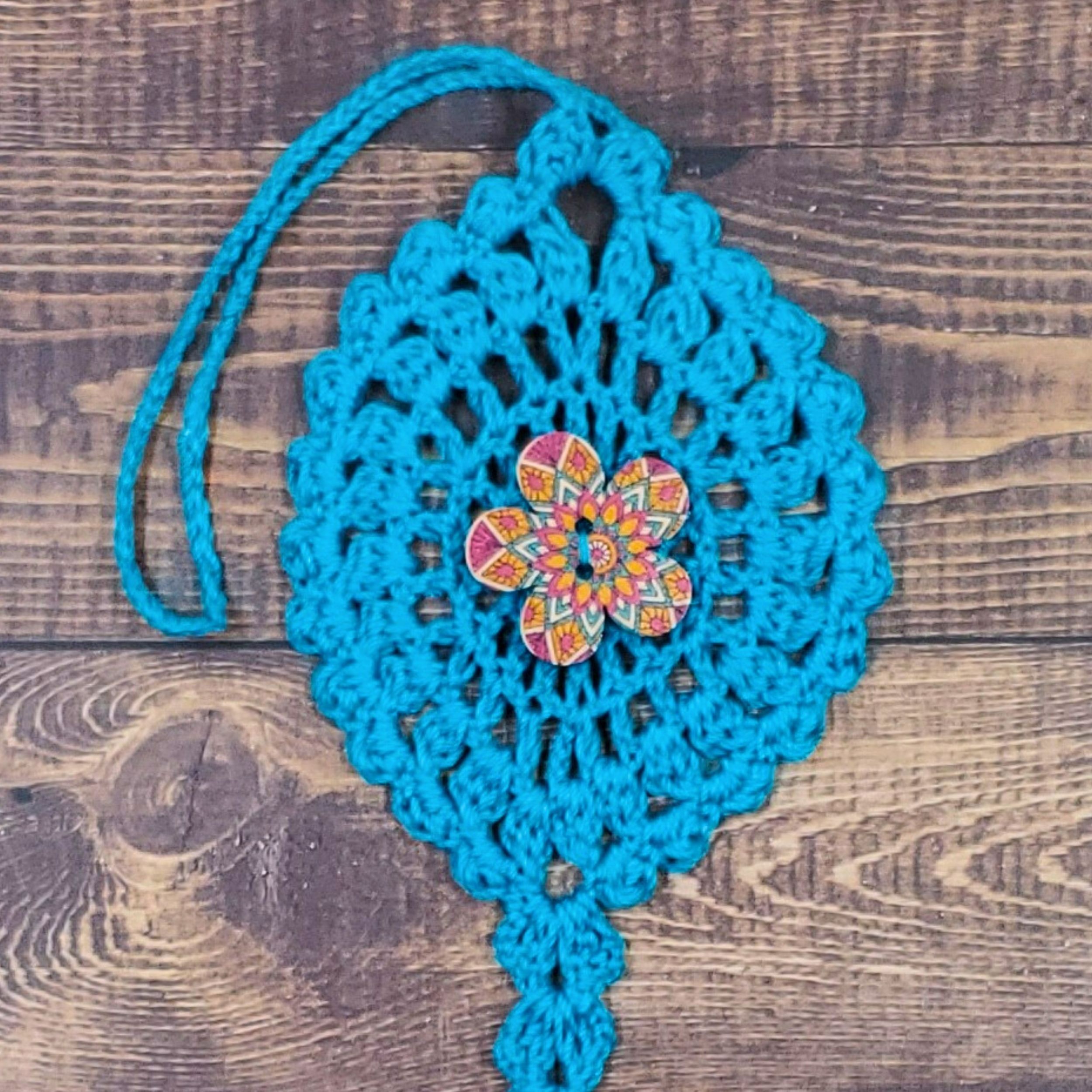 Southwest Pink Flower on Turquoise Bloom Charm