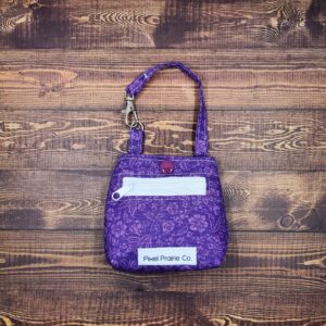 Purple Flower Patch Tag-Along Pouch