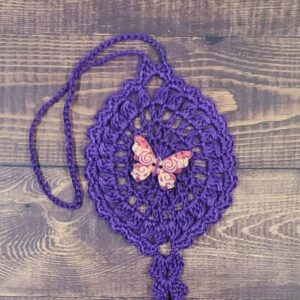 Swirl Butterfly on Purple Flutter Charm