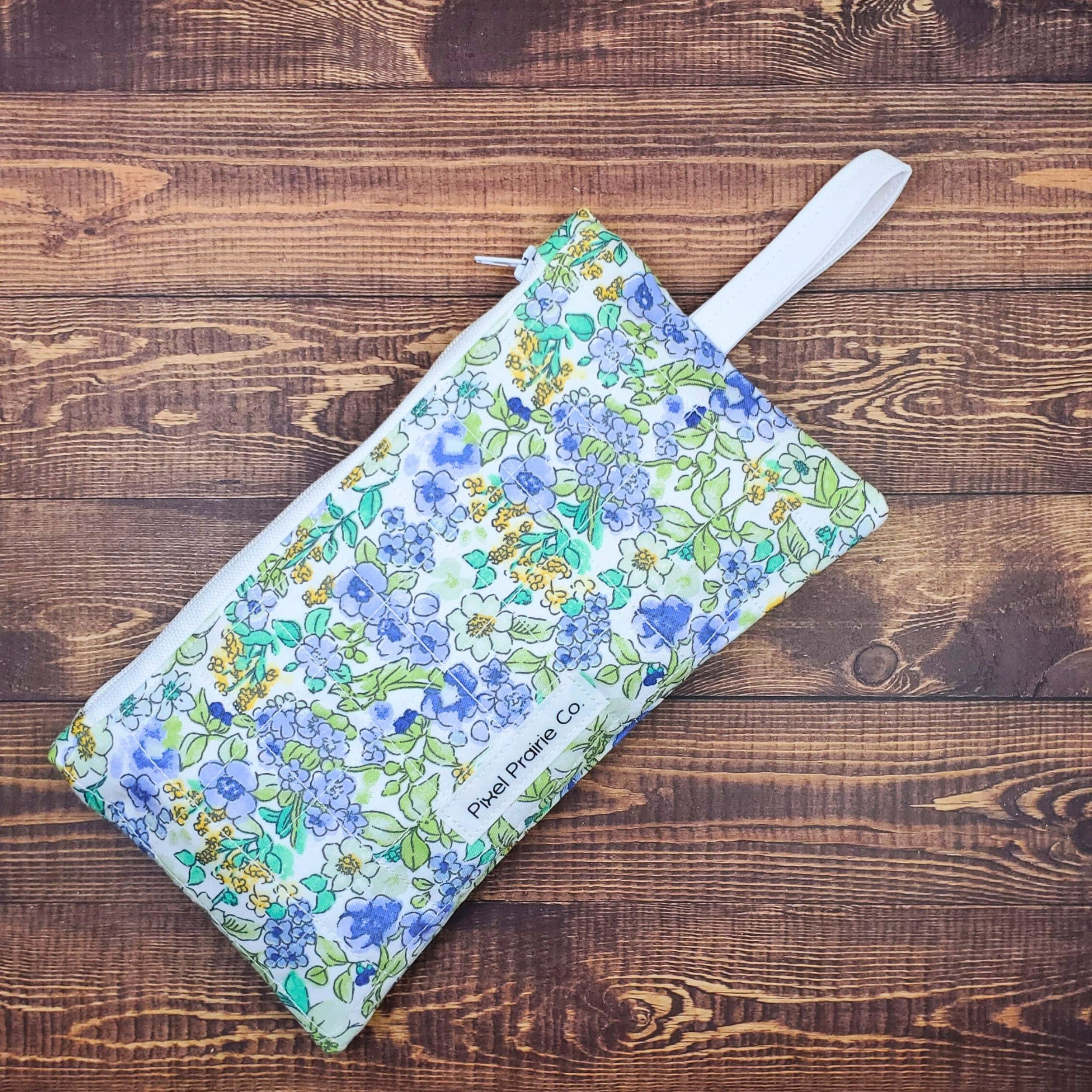 Cerulean Sprig Utility Zip Pouch