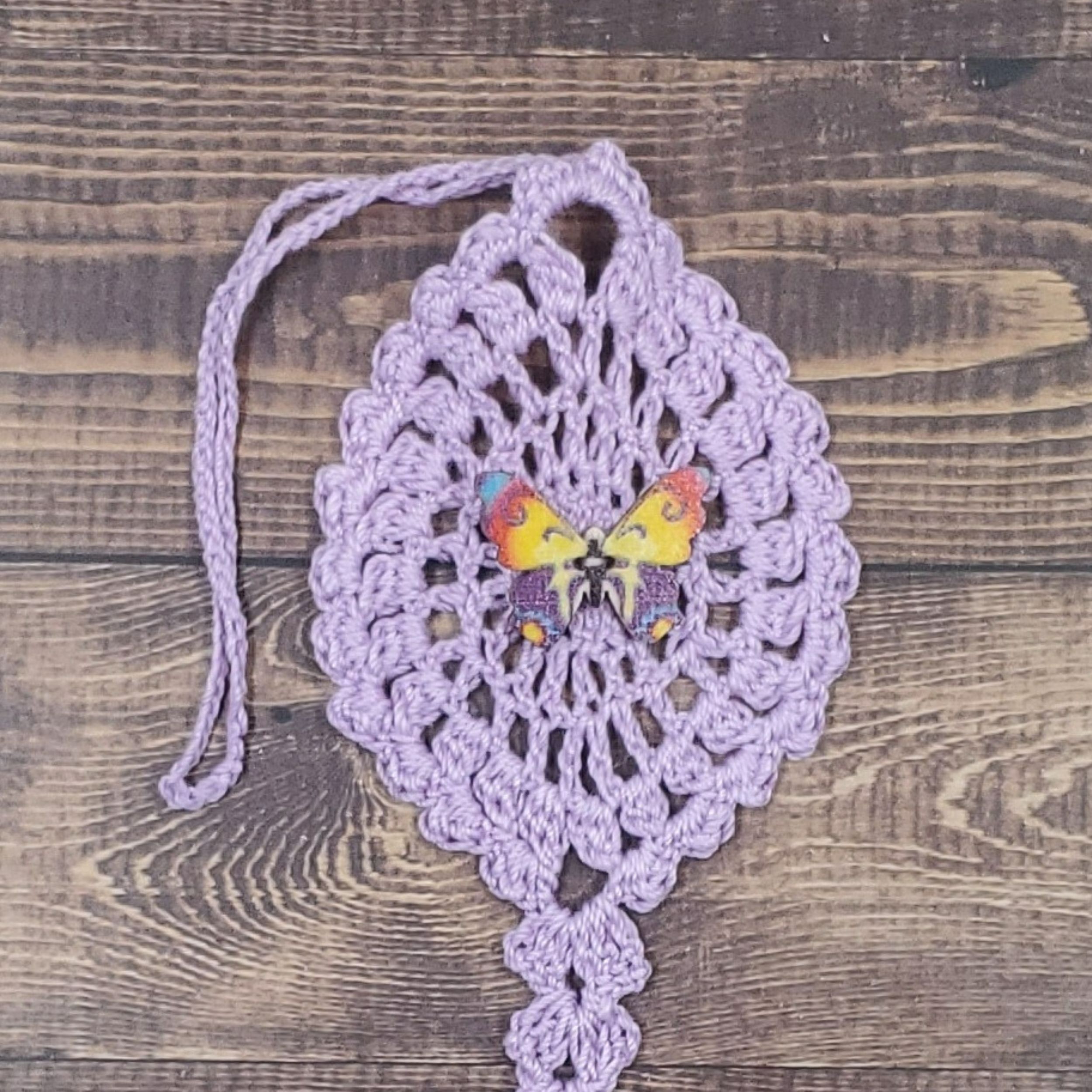 Color Burst Butterfly on Pastel Purple Flutter Charm