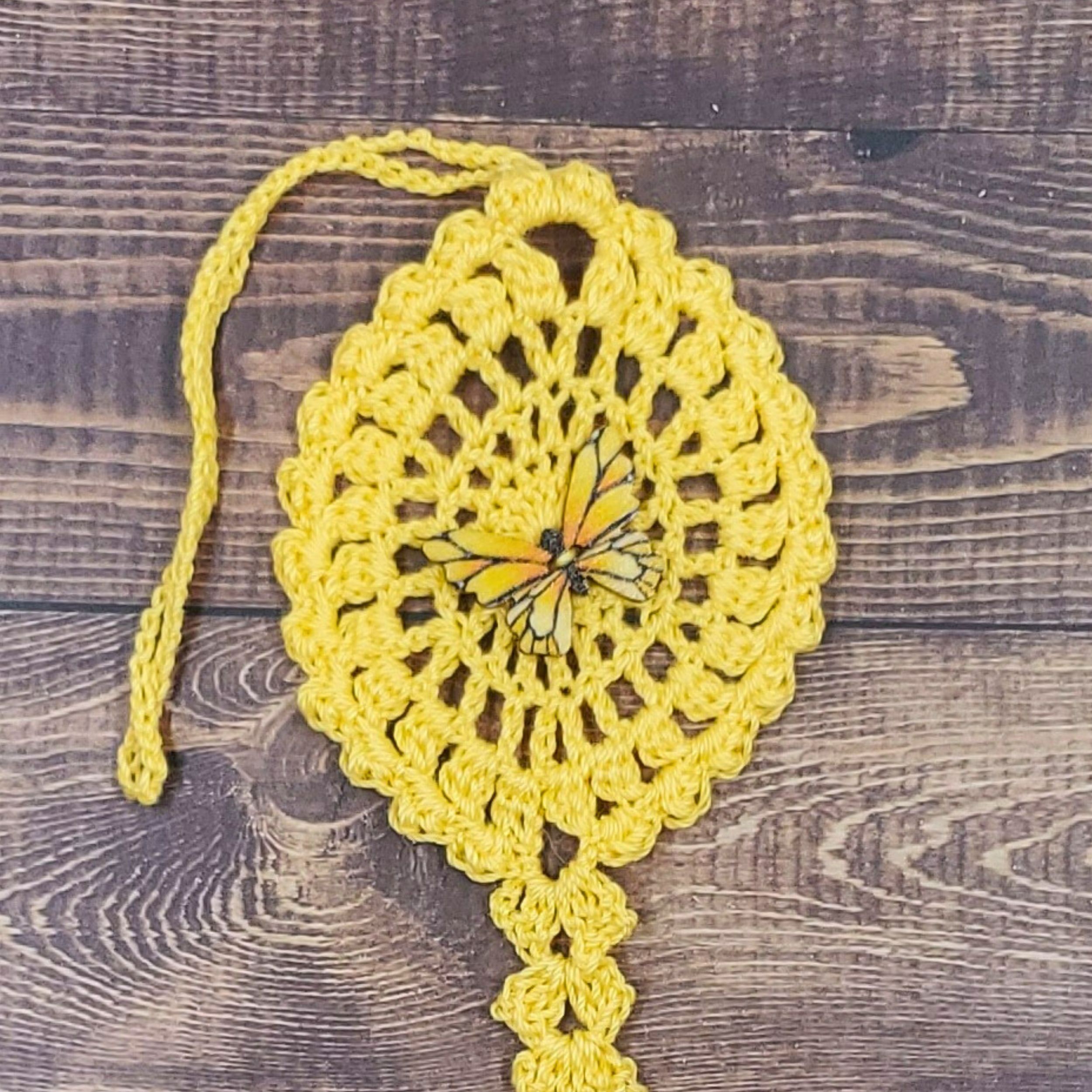 Yellow Butterfly on Yellow Flutter Charm