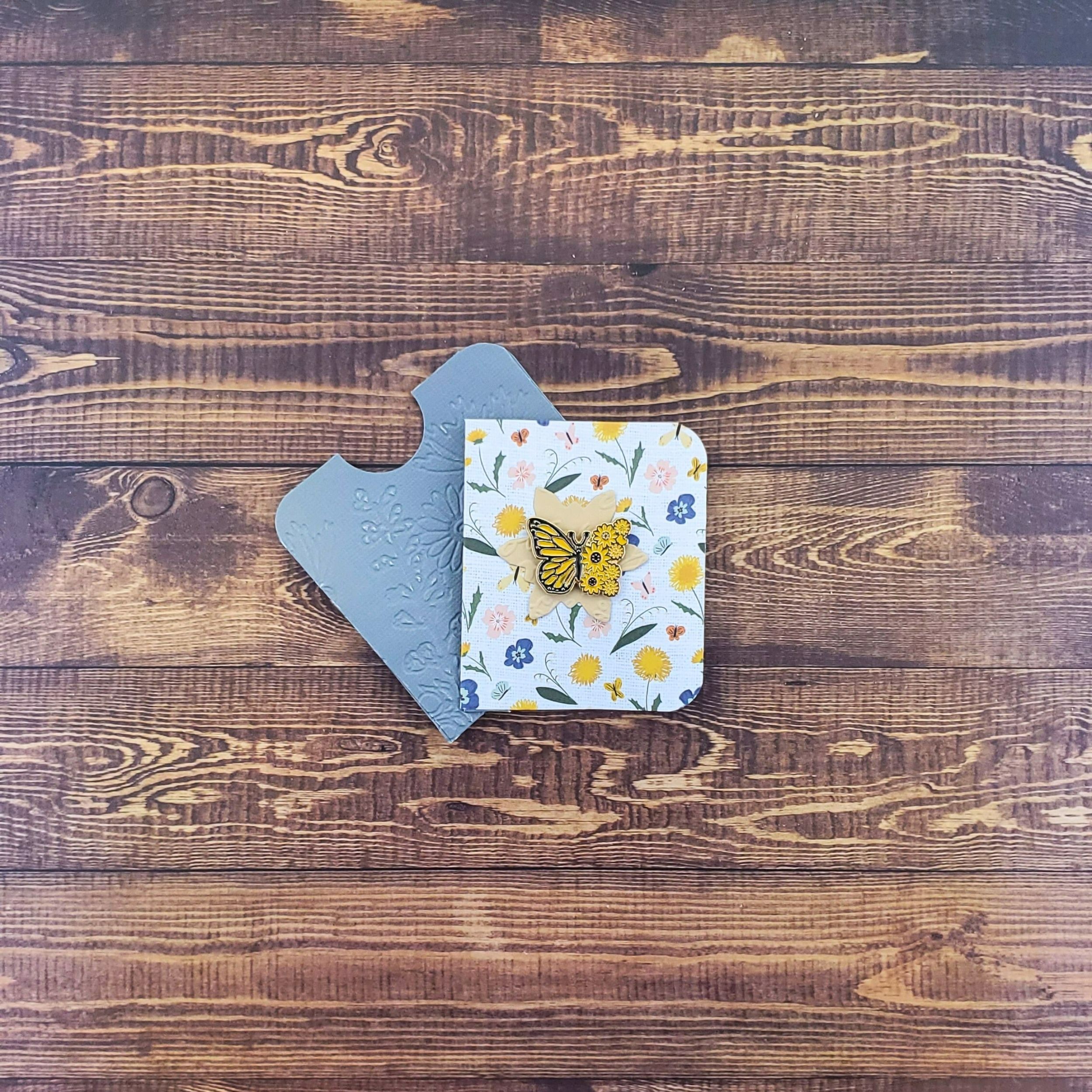 Sunflower Butterfly Enamel Pin