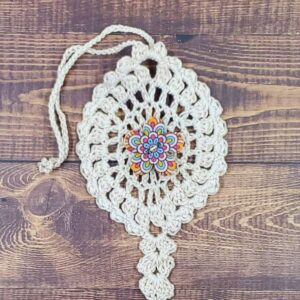 Vintage Flower on Natural Bloom Charm