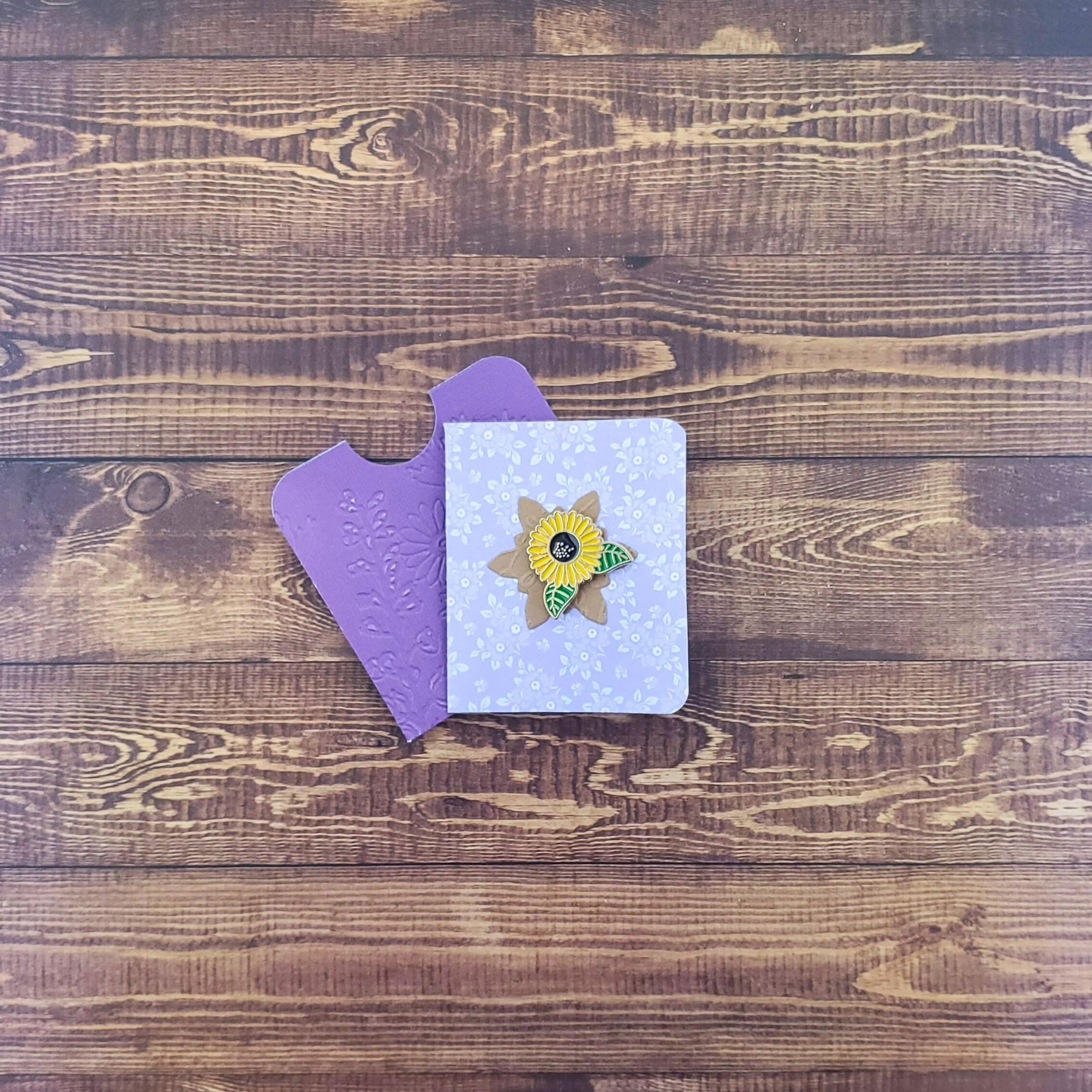 Sunflower with Leaves Enamel Pin