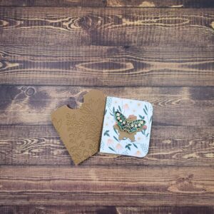 Champagne Flowers Butterfly Enamel Pin