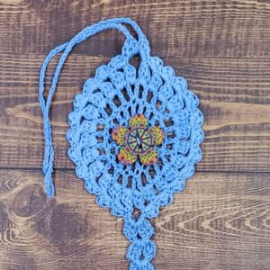 Hippie Flower on Cornflower Blue Bloom Charm