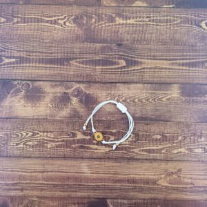 Luxe Sunflower Bracelet in White