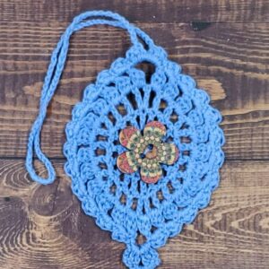 Sunburst Flower on Cornflower Blue Bloom Charm