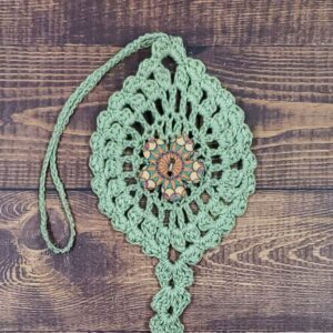 Sunburst Flower on Sage Green Bloom Charm