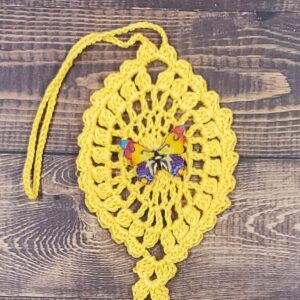 Color Burst Butterfly on Yellow Flutter Charm