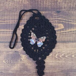 Woodland Butterfly on Black Flutter Charm