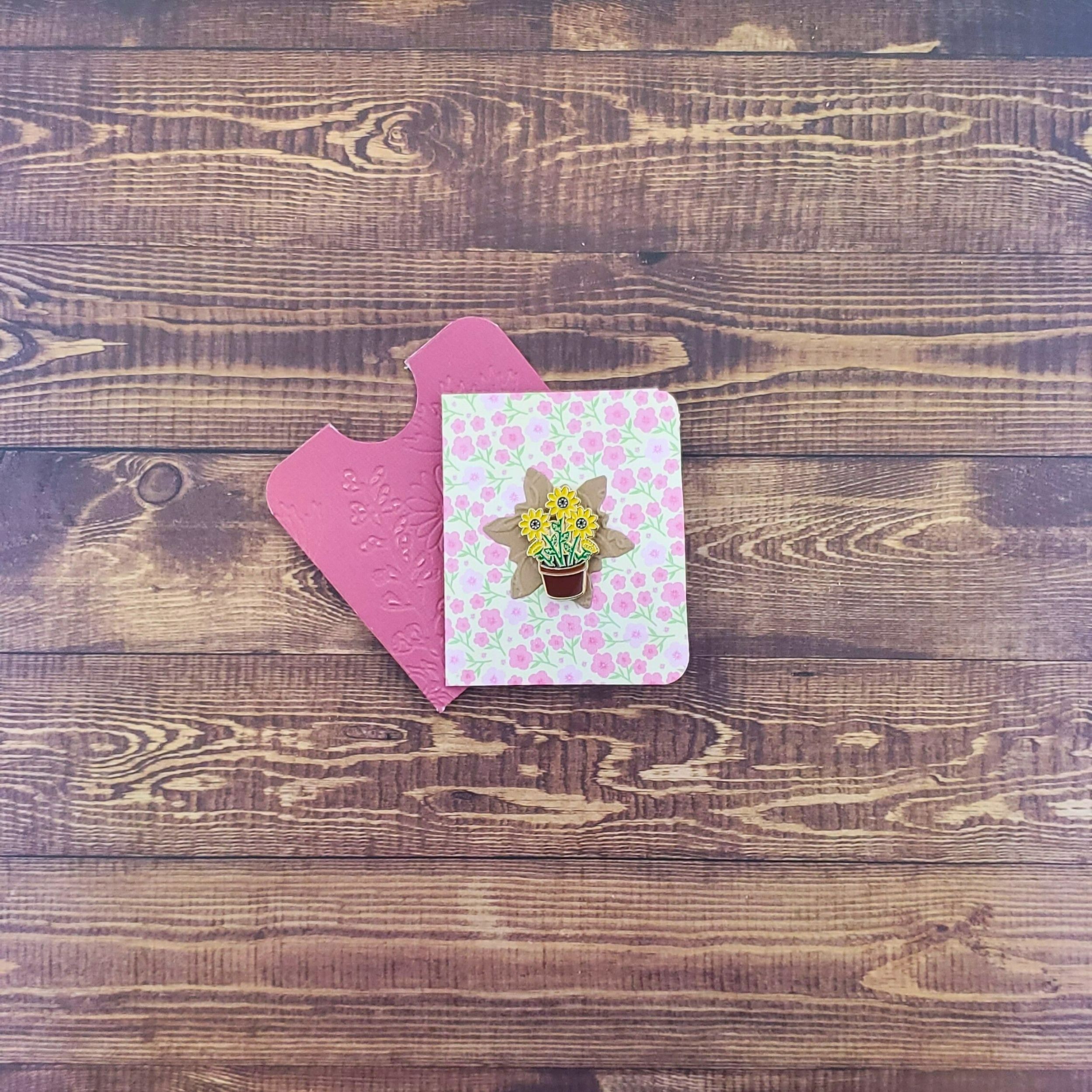 Potted Sunflowers Enamel Pin