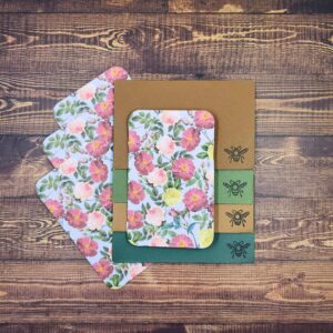 Roses Design Handmade Card & Envelope Set