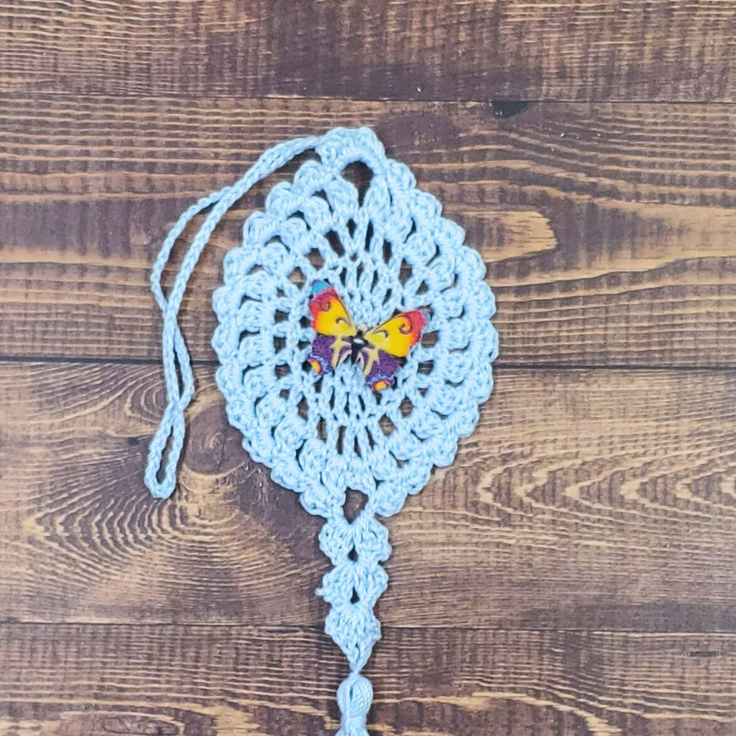 Color Burst Butterfly on Pastel Blue Flutter Charm