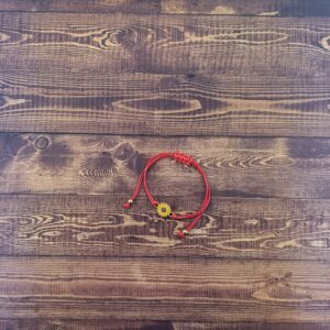 Luxe Sunflower Bracelet in Red