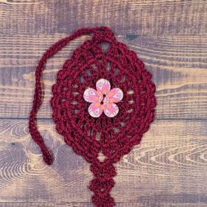 Mandala Flower on Burgundy Bloom Charm
