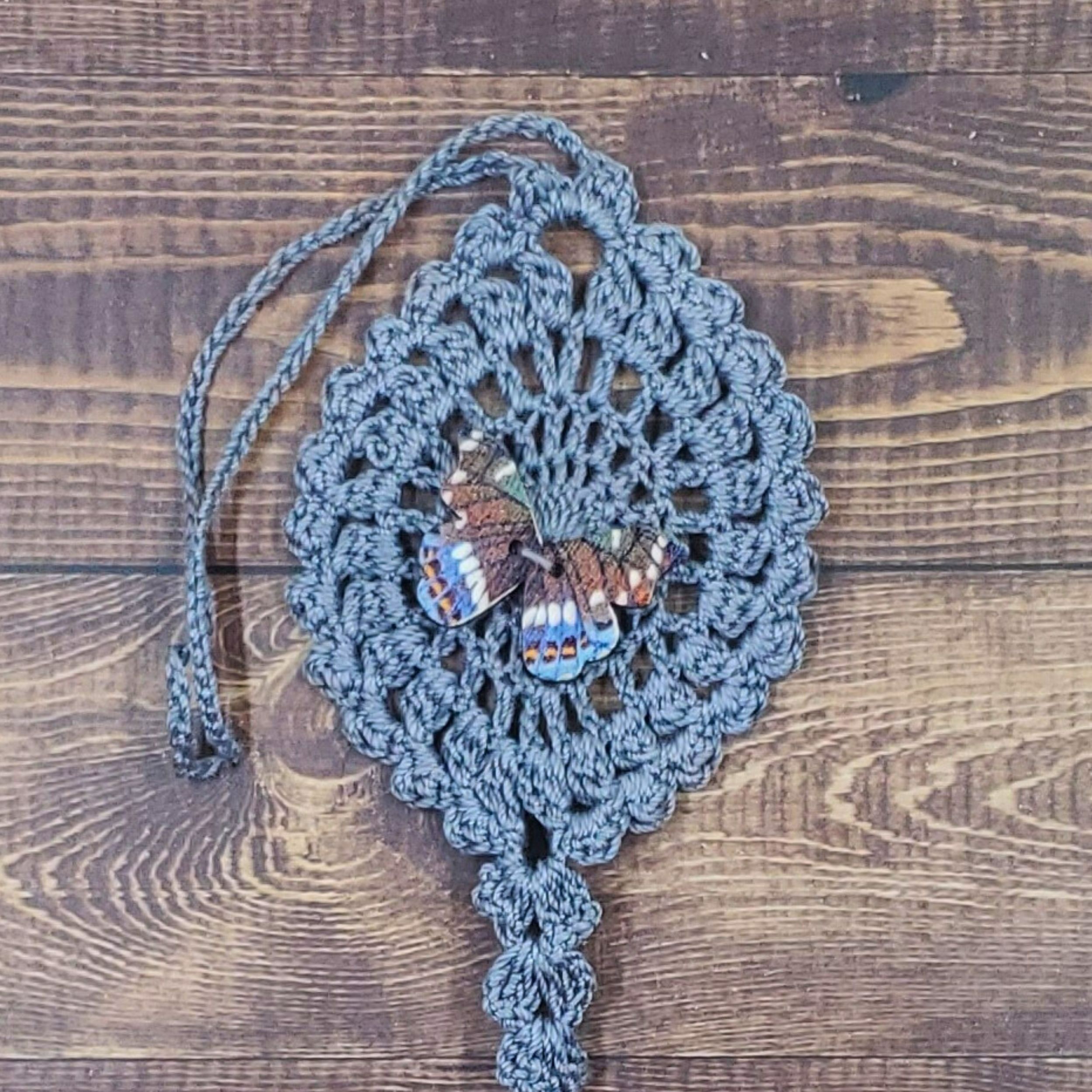 Woodland Butterfly on Gray Flutter Charm