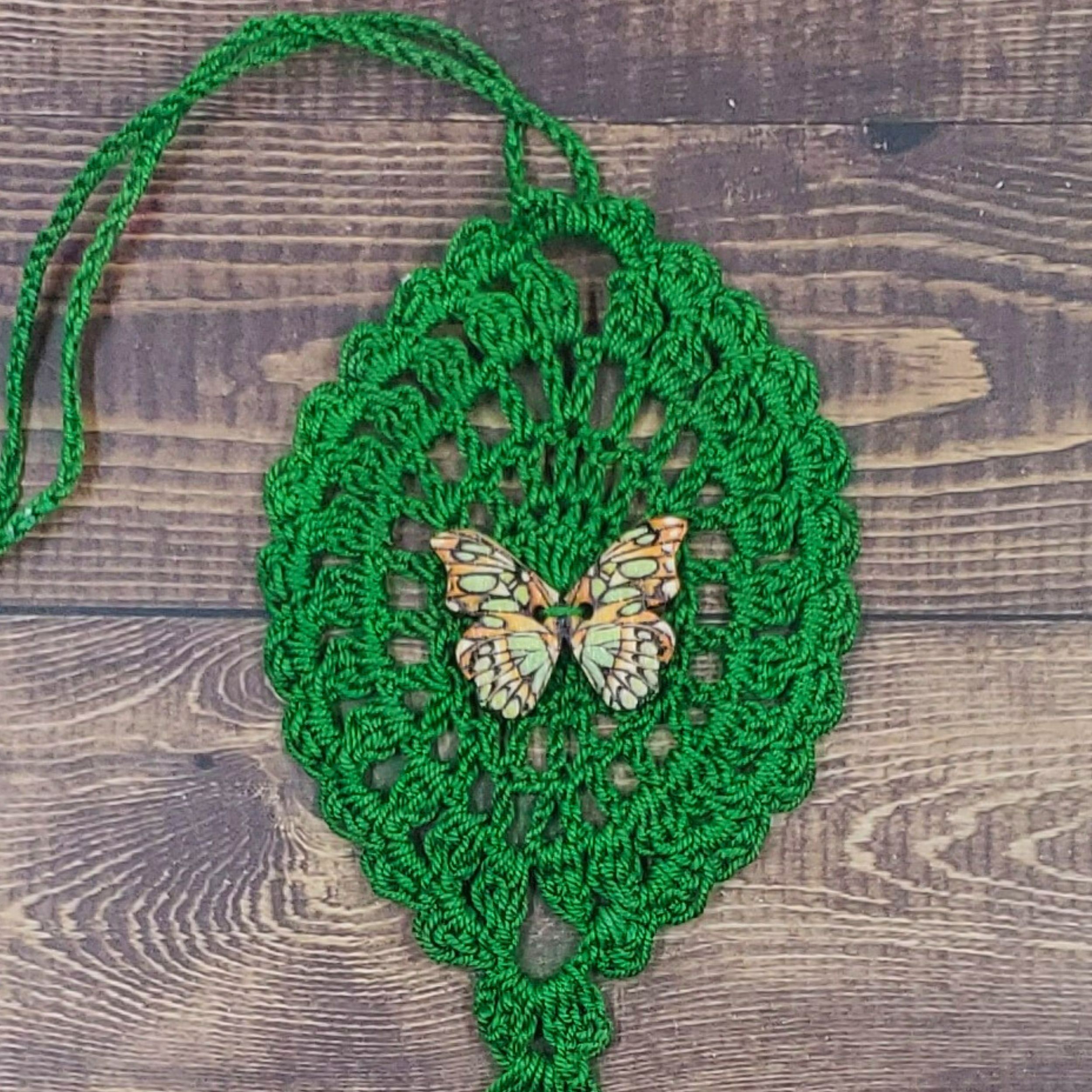 Mint Chocolate Butterfly on Green Flutter Charm