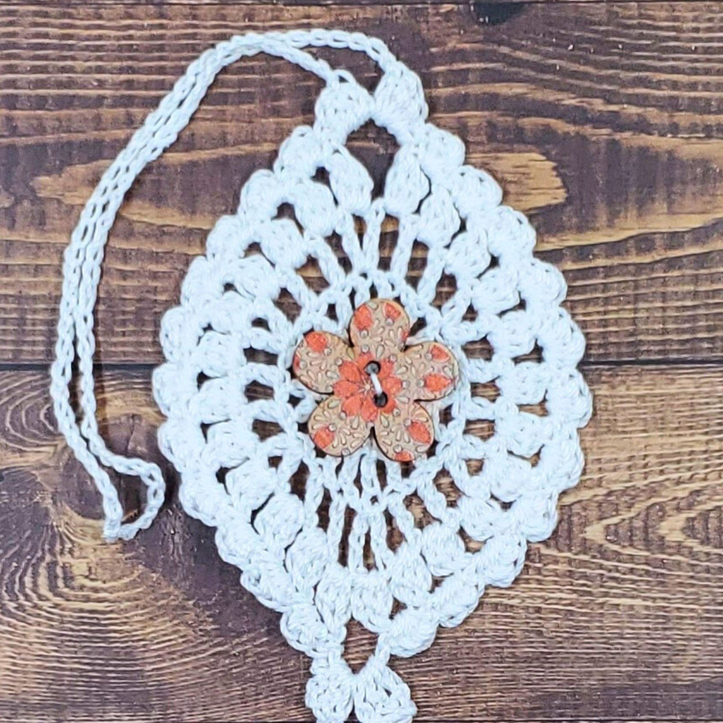 Vintage Flower on White Bloom Charm