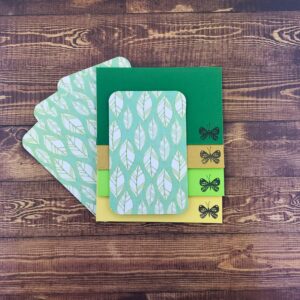 Leaves Design Handmade Card & Envelope Set