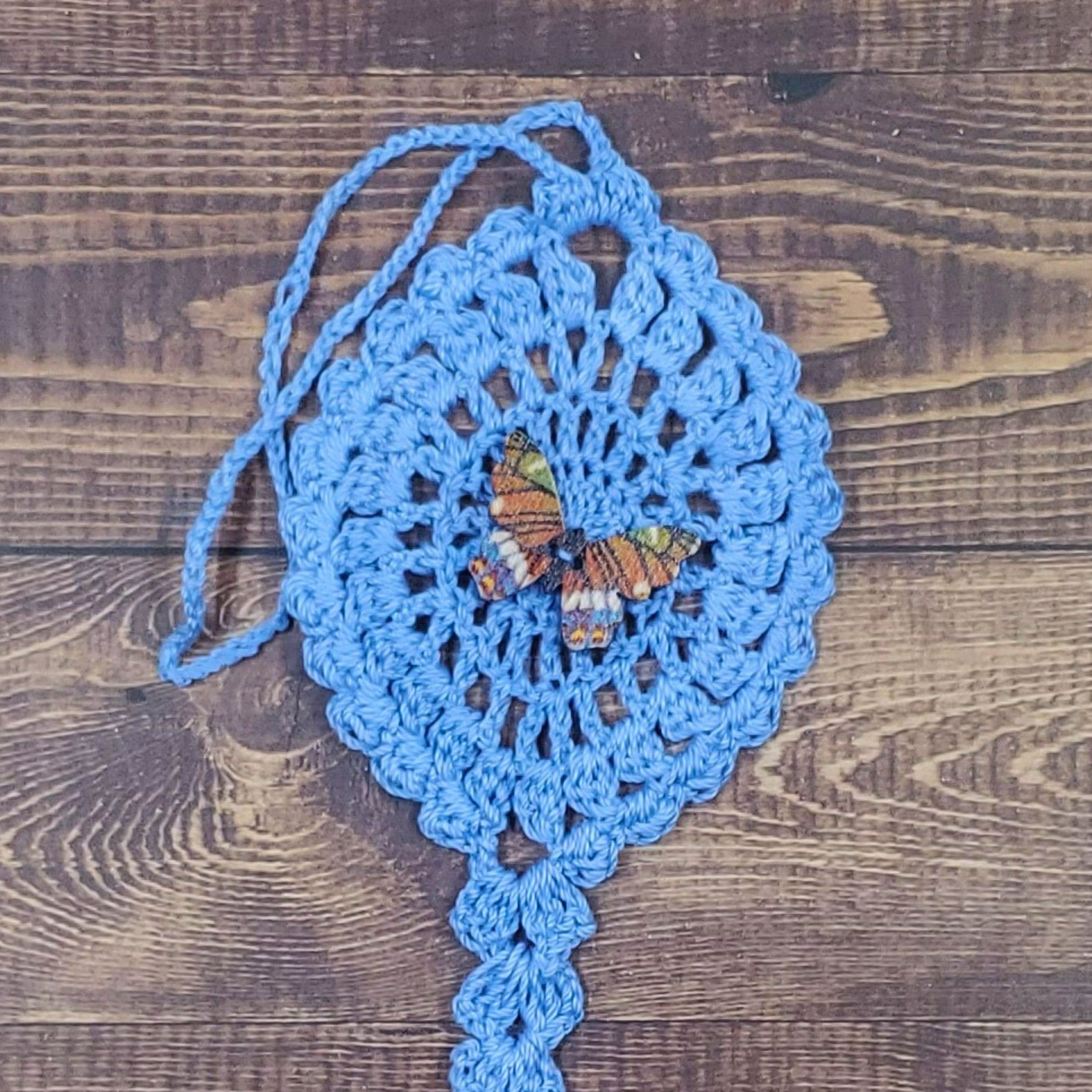 Woodland Butterfly on Cornflower Blue Flutter Charm