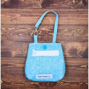 Dainty Blue Floral Tag-Along Pouch