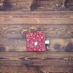 White and Red Earbuds Case